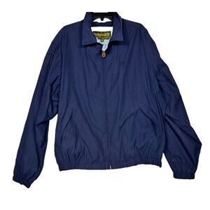 Timberland Weathergear Jacket Mens XXL Blue Zipper Front Logo All Seasons